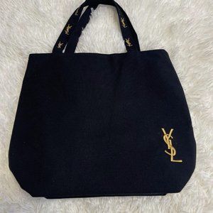 Yves Saint Laurent Black Canvas VIP Gift Parfums Tote Shopping Bag